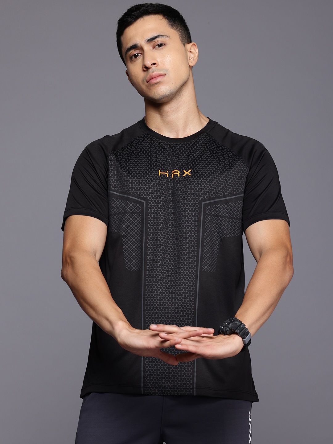 HRX by Hrithik Roshan Printed Rapid-Dry Training T-shirt