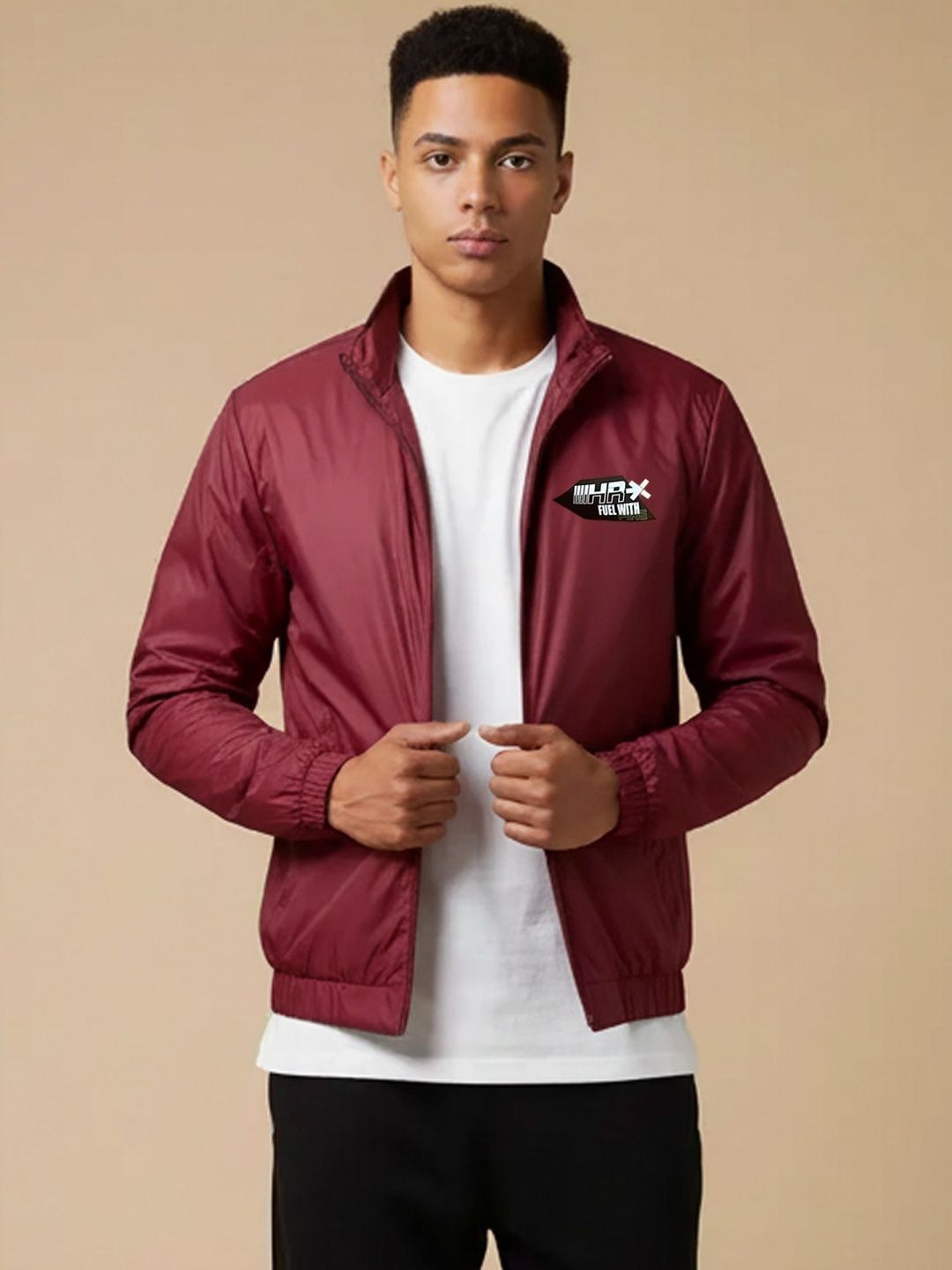 HRX by Hrithik Roshan Men Brand Logo Lightweight Training or Gym Sporty Jacket