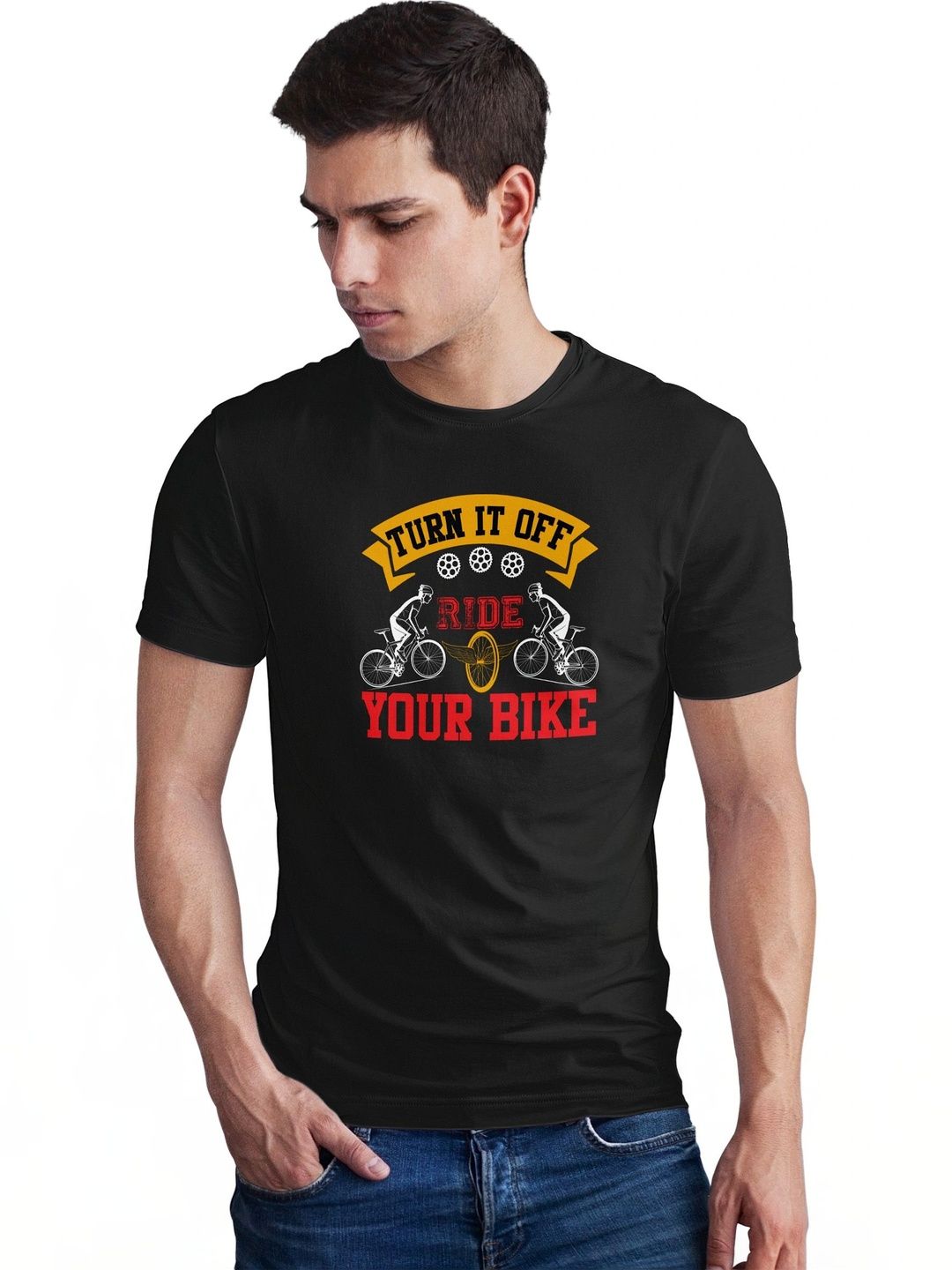 Seekbuylove Men Printed Bio Finish T-shirt