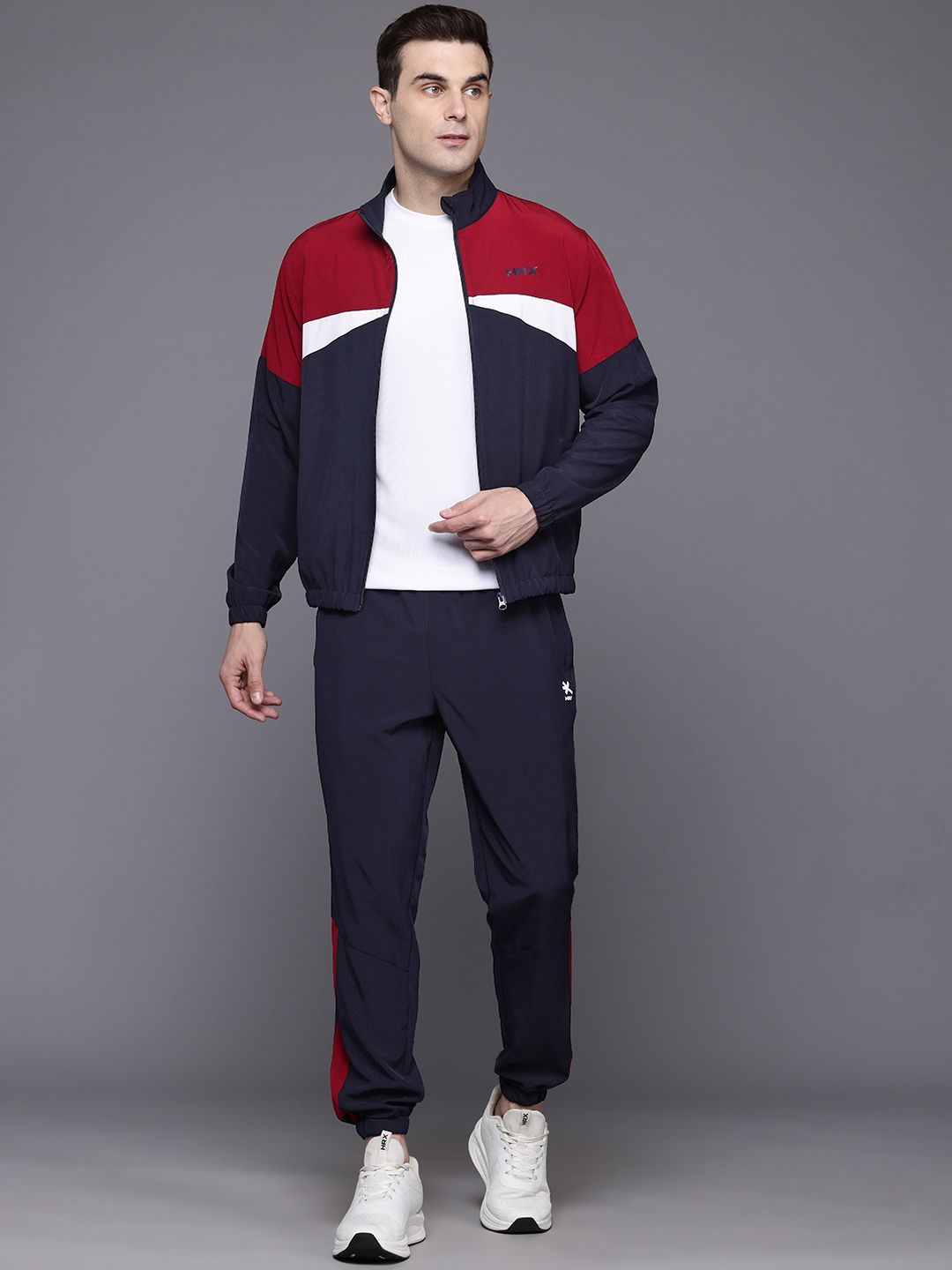 HRX by Hrithik Roshan Men Colourblocked Rapid-Dry Running Track Suit