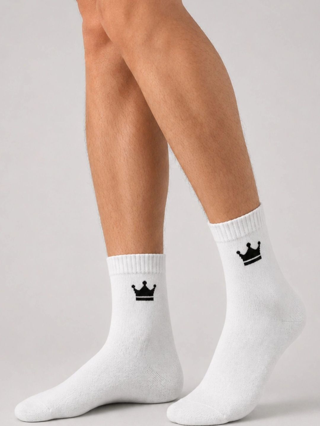 Royal Mart Men Pack of 3 Cotton Patterned Above Ankle Socks