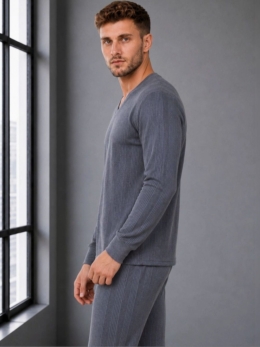 Moda Rapido Cotton V-Neck Thermal Tops