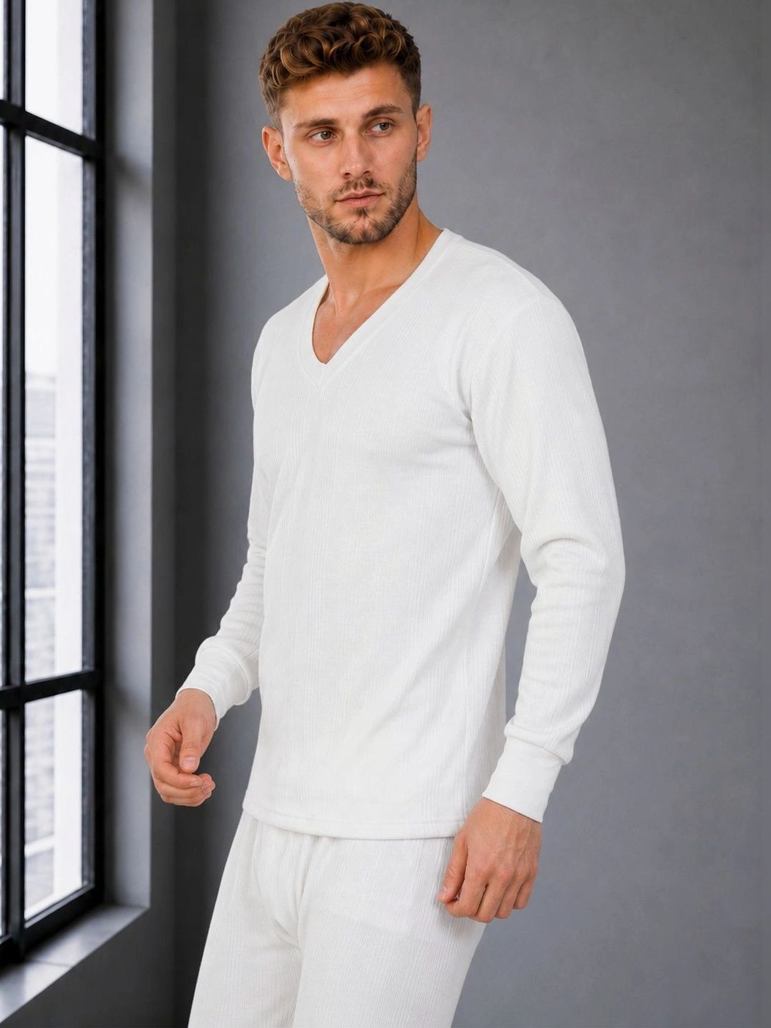 Moda Rapido Cotton V-Neck Thermal Tops