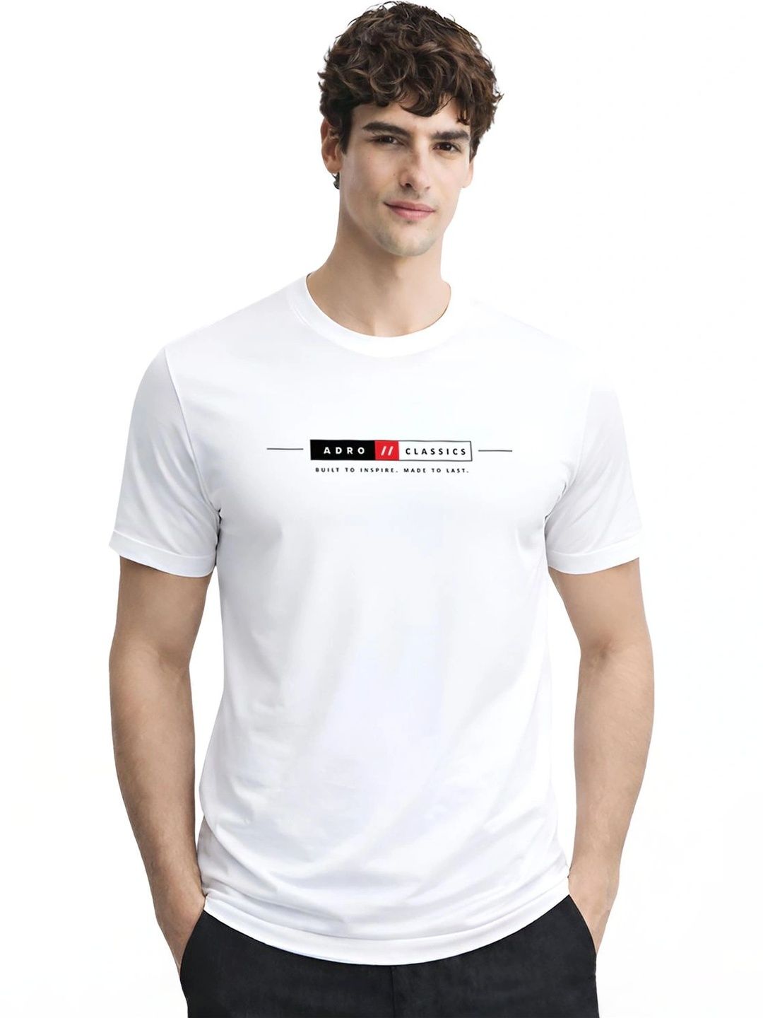 ADRO Men Typography Printed T-shirt
