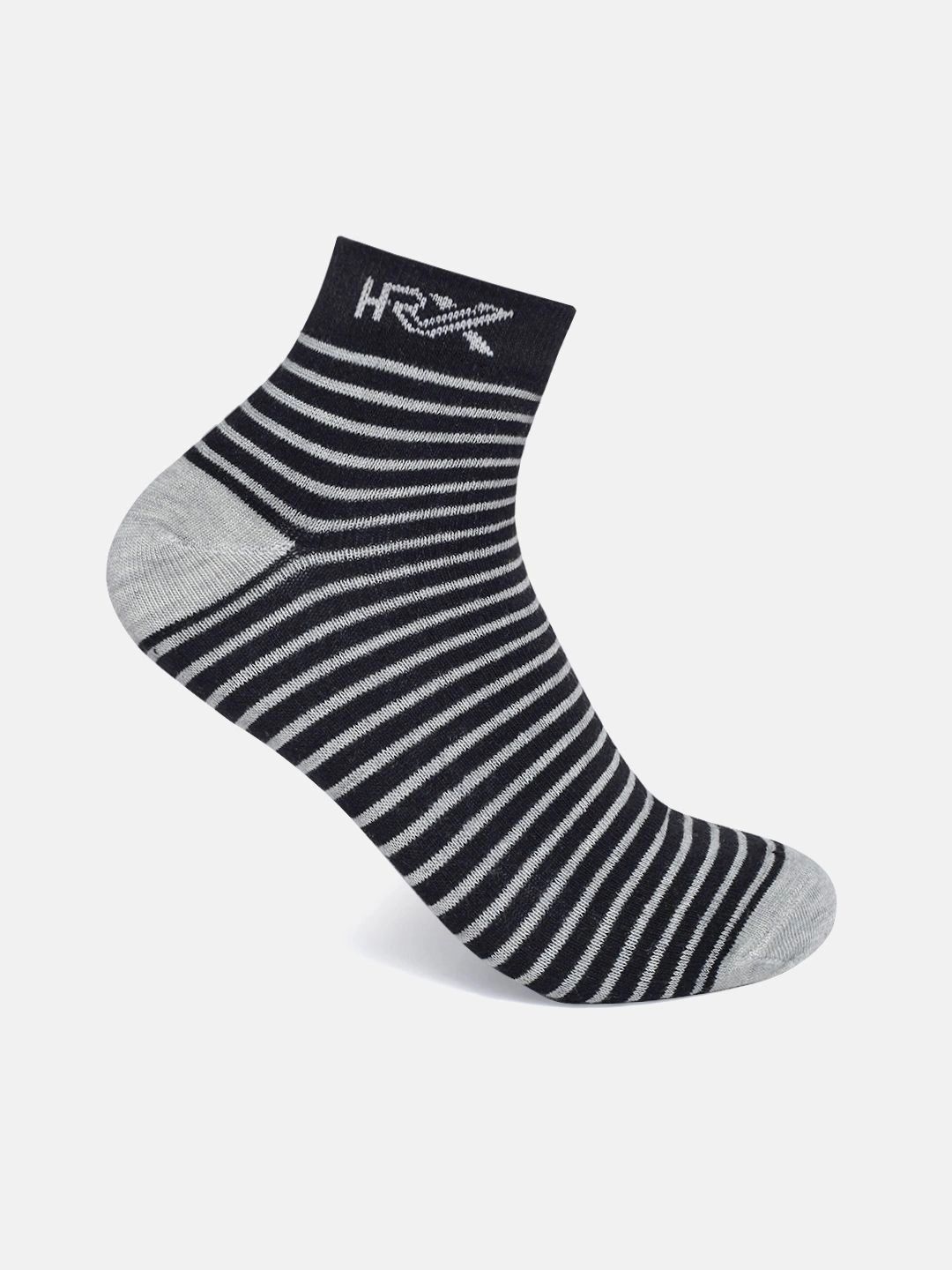 HRX by Hrithik Roshan Men Pack of 6 Cotton Blend Striped Above Ankle Socks