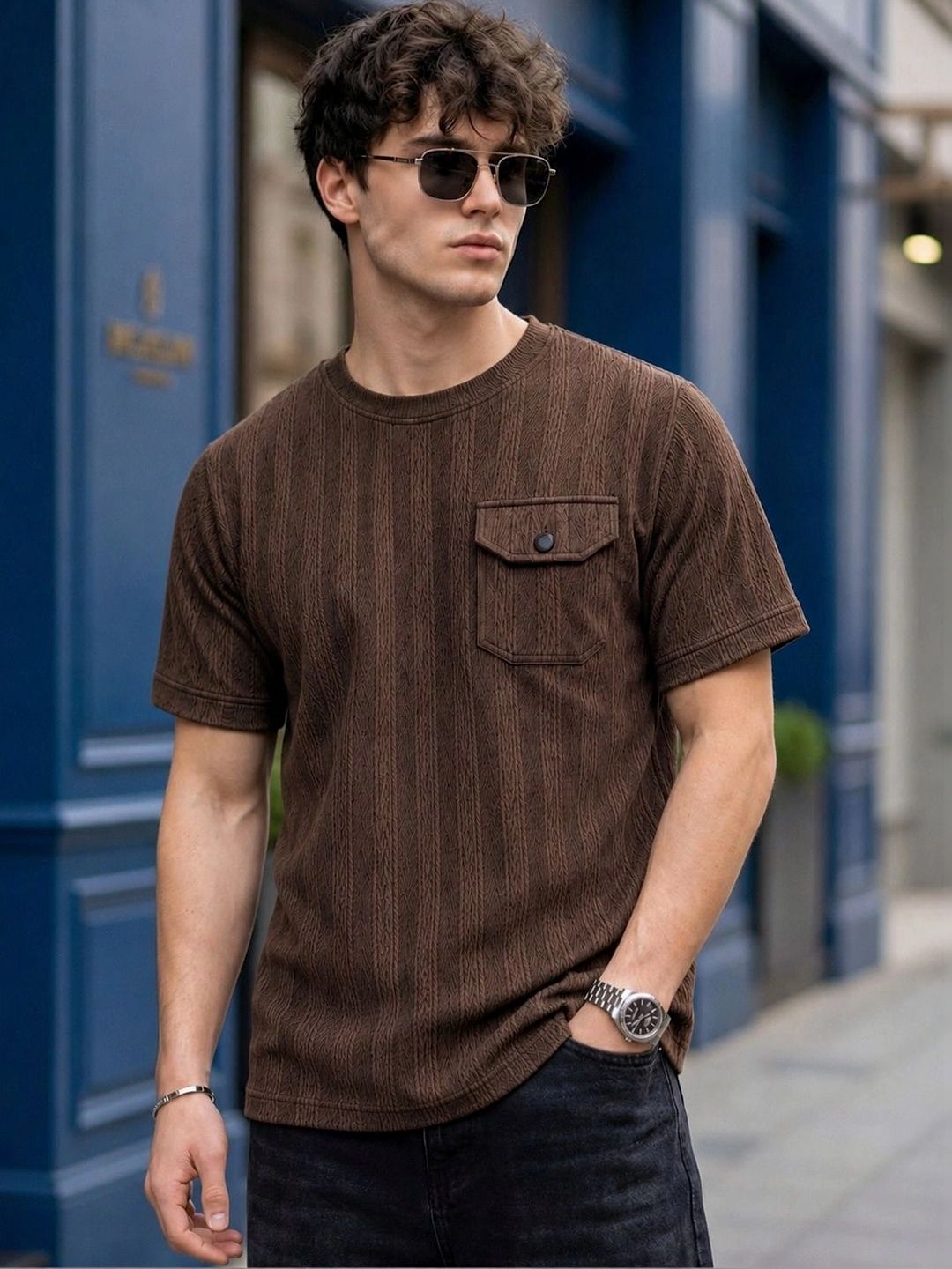 COMBRAIDED Men Pockets T-shirt