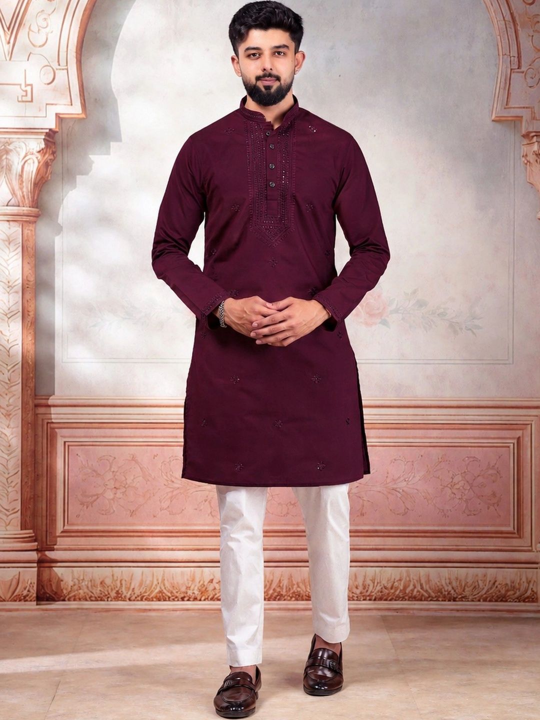 Koshin Men Embellished Sequinned Kurta