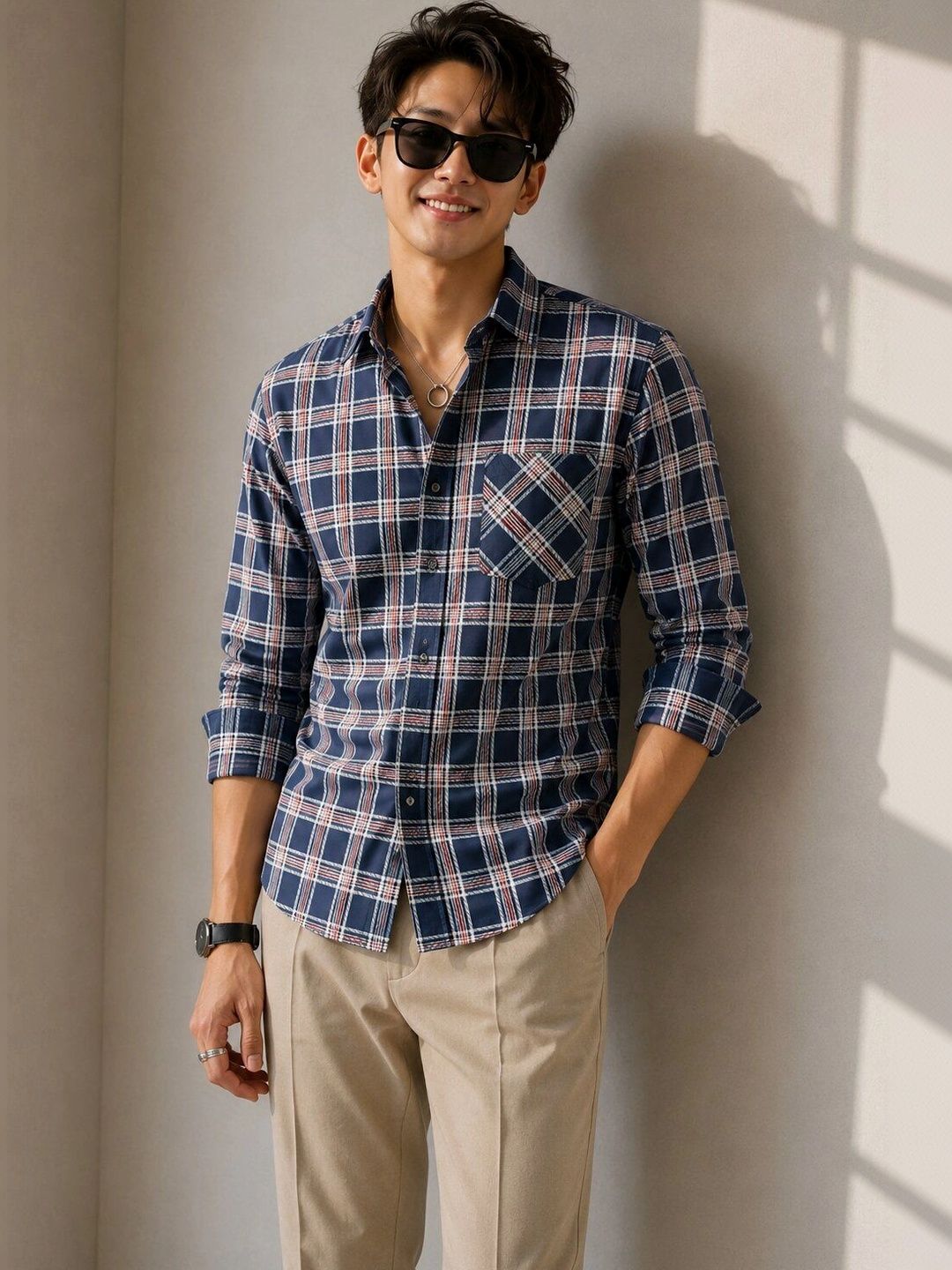 Roadster Roadster Men Smart Tartan Checks Checked Casual Shirt