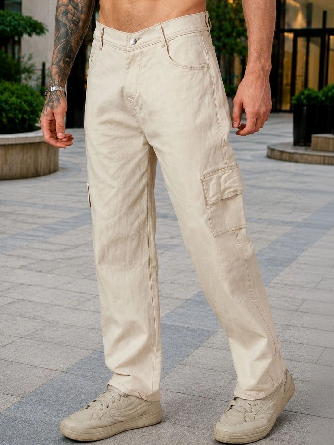 HERE&NOW Men Classic Straight Fit Mid-Rise Stretchable Jeans