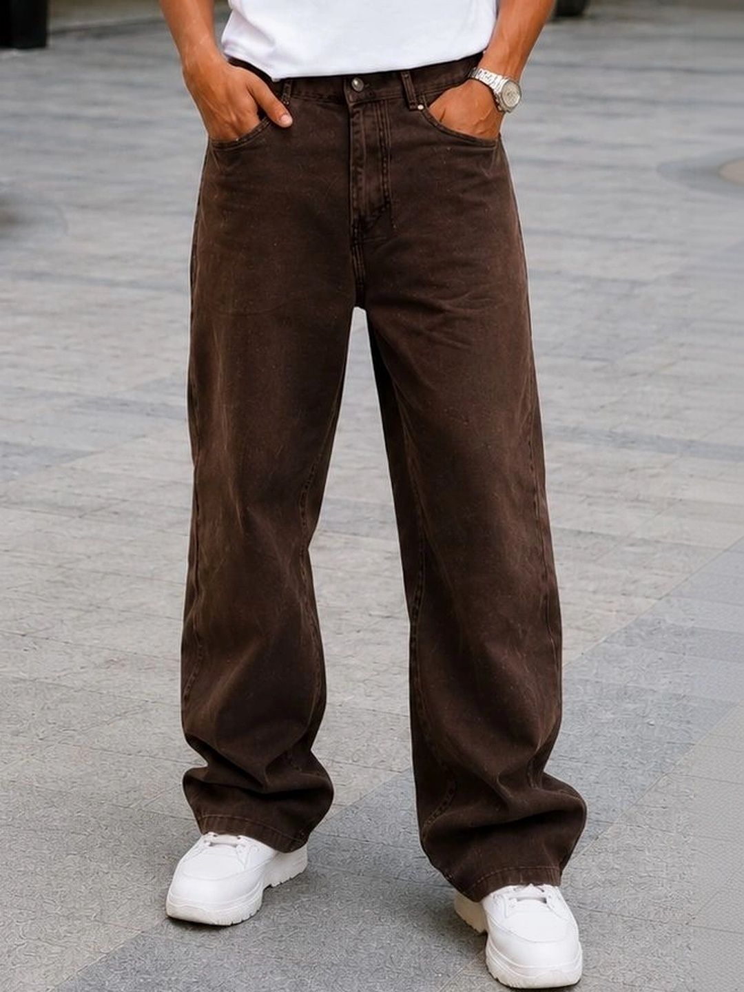 Moda Star Men Classic Straight Fit Mid-Rise Stretchable Jeans