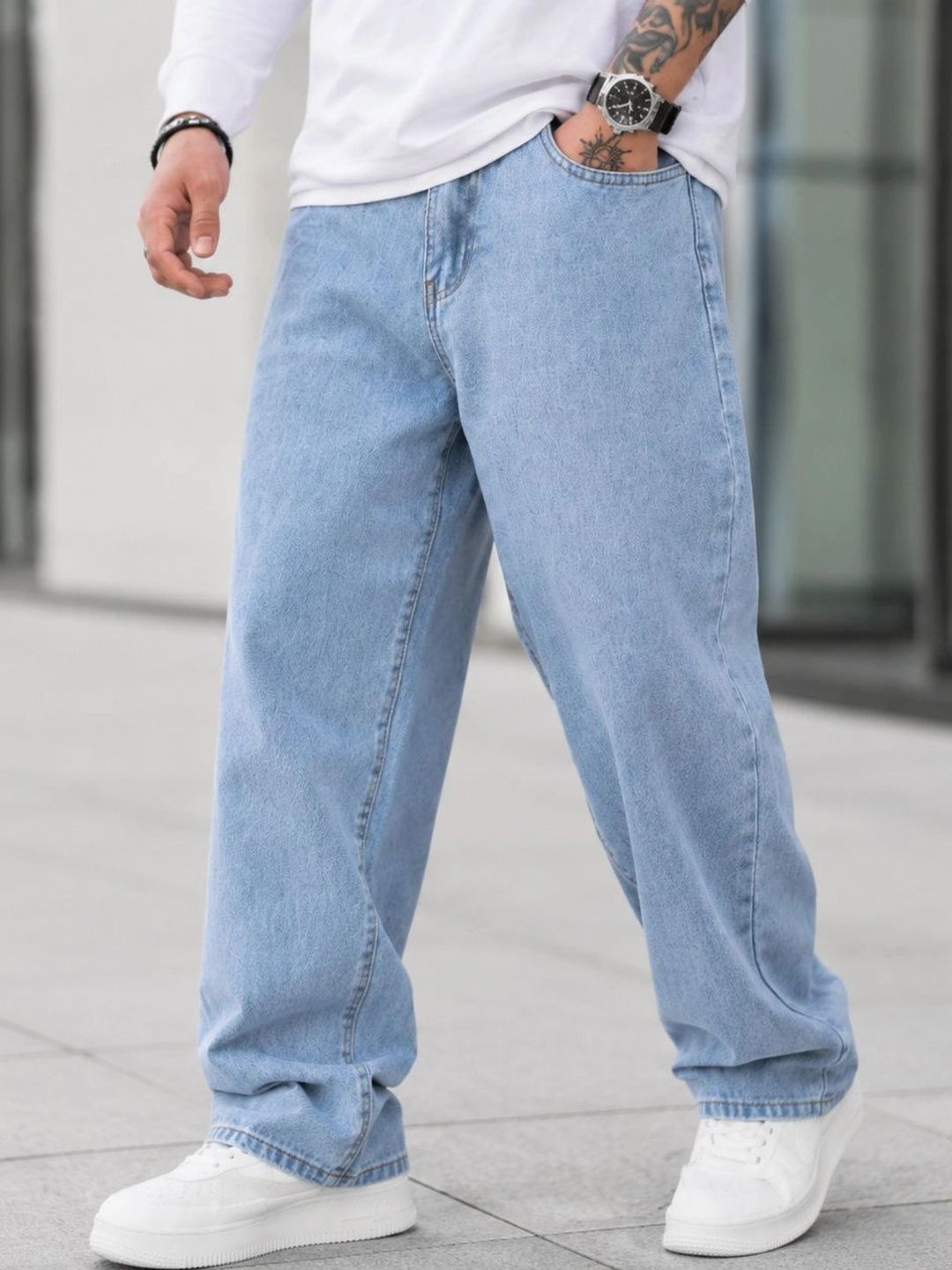 GARTEEN Men Classic Straight Fit Mid-Rise Stretchable Jeans