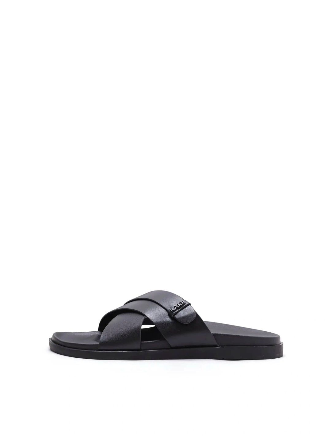 RARE RABBIT RAREZ Mave Men Black Leather Sandal