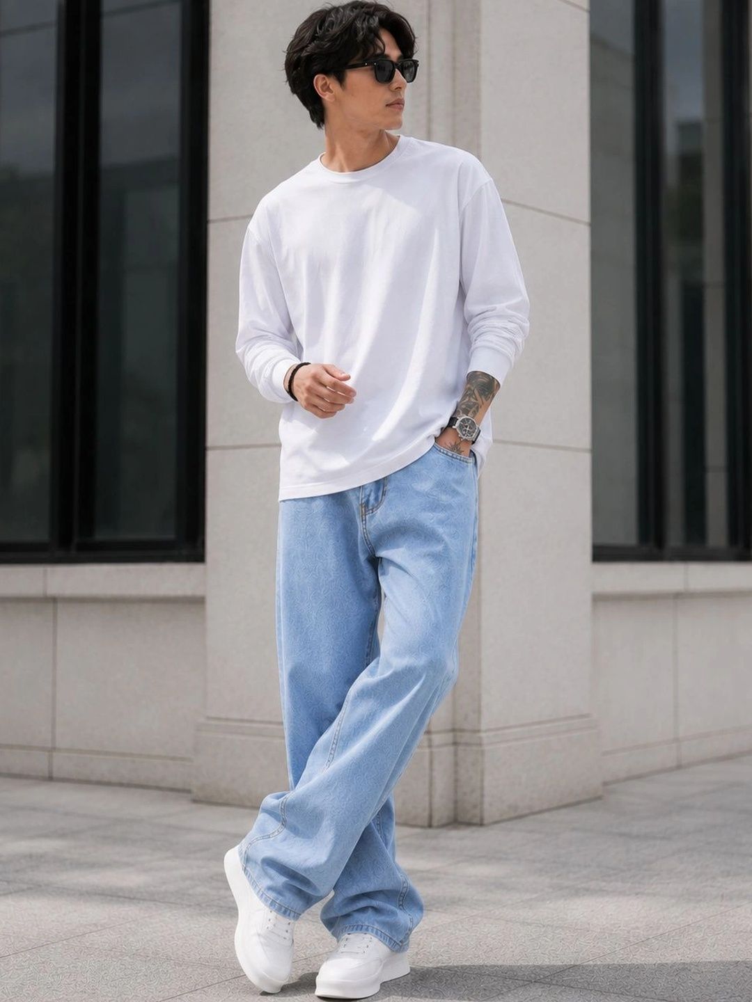 GARTEEN Men Classic Straight Fit Mid-Rise Stretchable Jeans