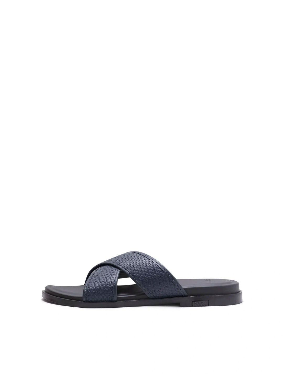 RARE RABBIT RAREZ Trev Men Dark Navy Leather Sandal