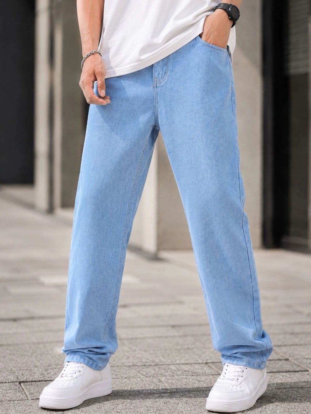 MARK VIEW Men Classic Straight Fit Mid-Rise Stretchable Jeans