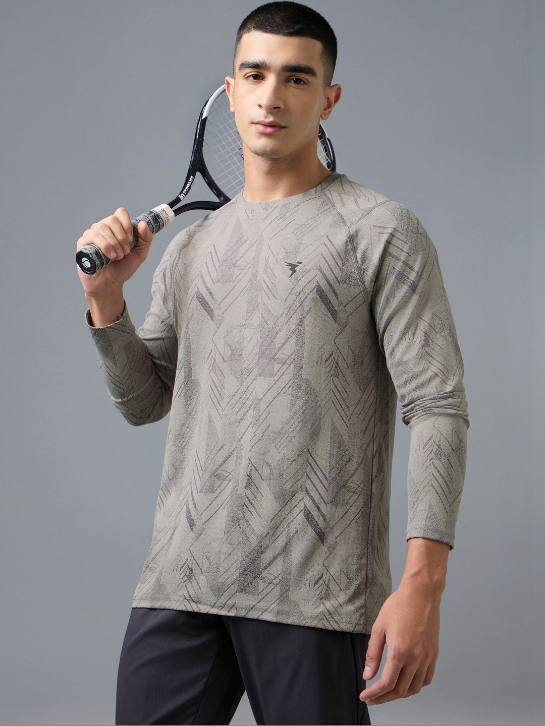Technosport Men Printed Slim Fit T-shirt