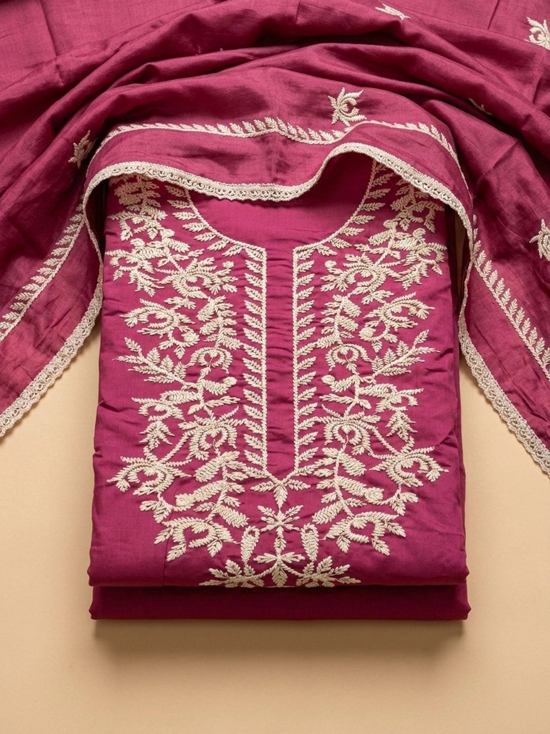 Meena Bazaar Embroidered Unstitched Dress Material