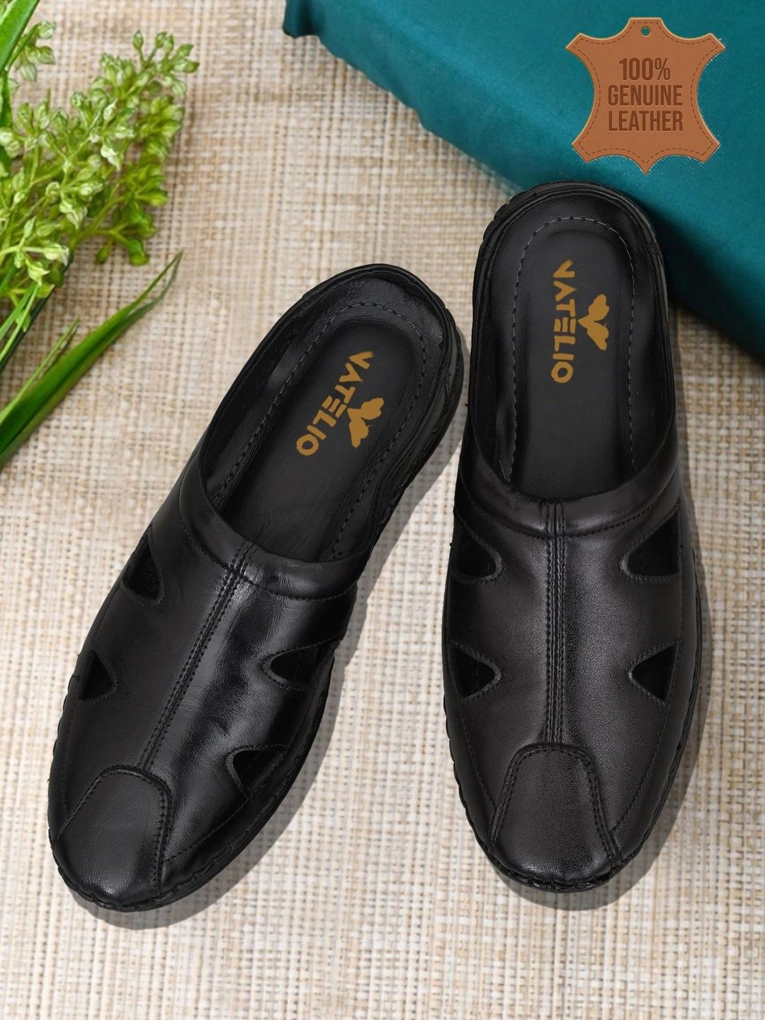 VATELIO Men Leather Comfort Sandals