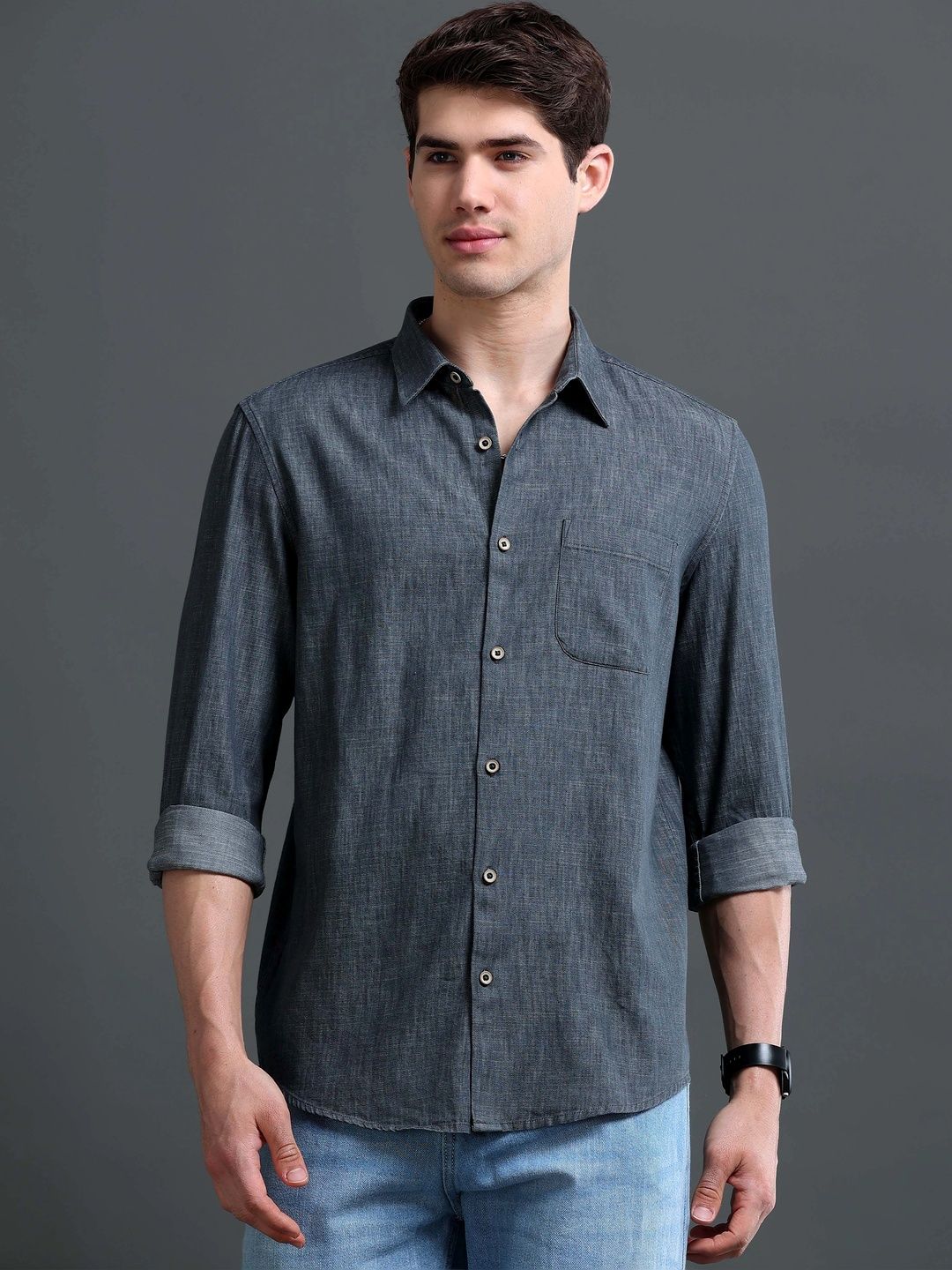 British Club Men Smart Slim Fit Casual Shirt