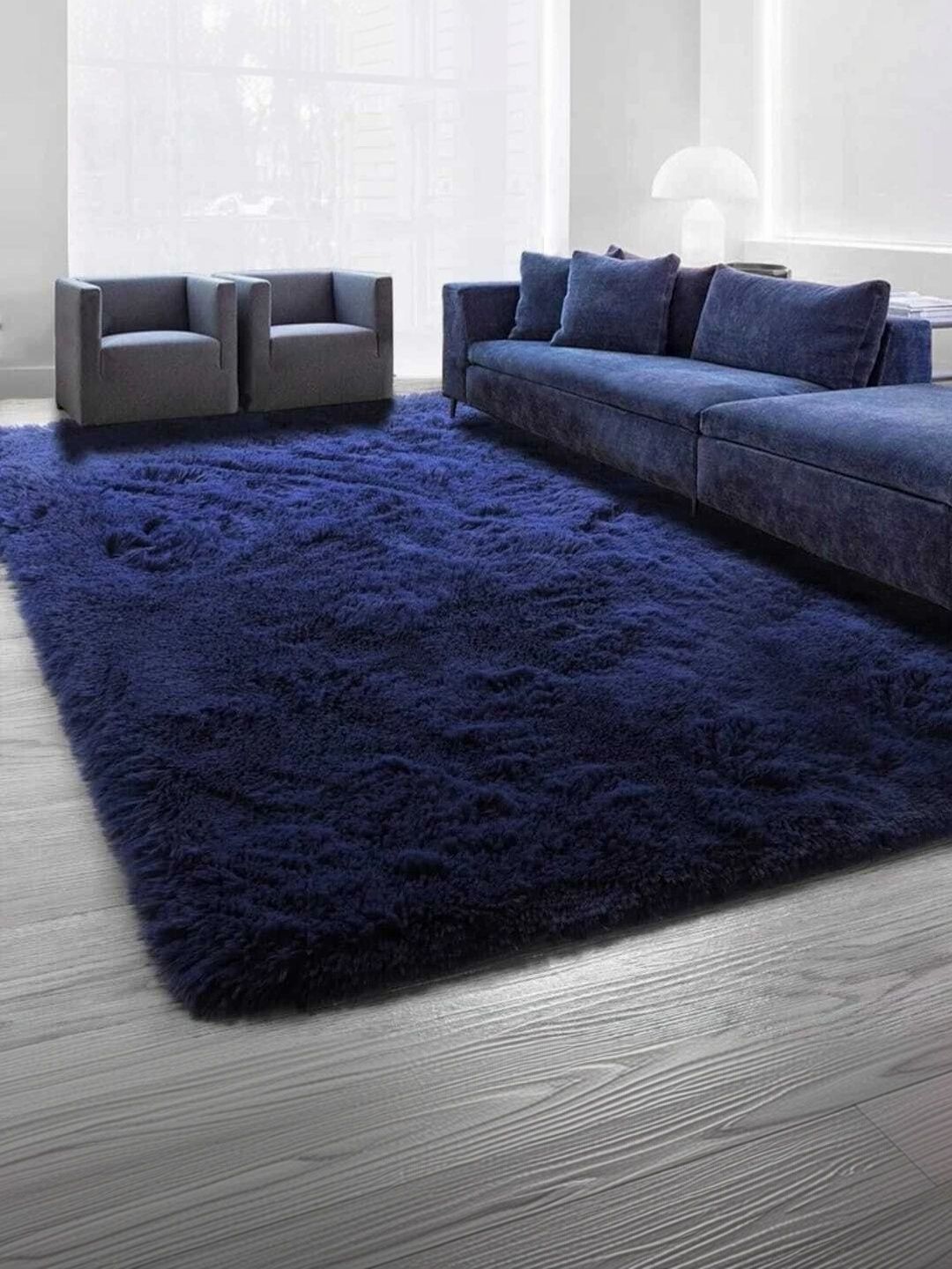 Samjeeda Handloom carpets Samjeeda Handloom carpets Yellow Geometric Anti-Skid Woollen Carpet