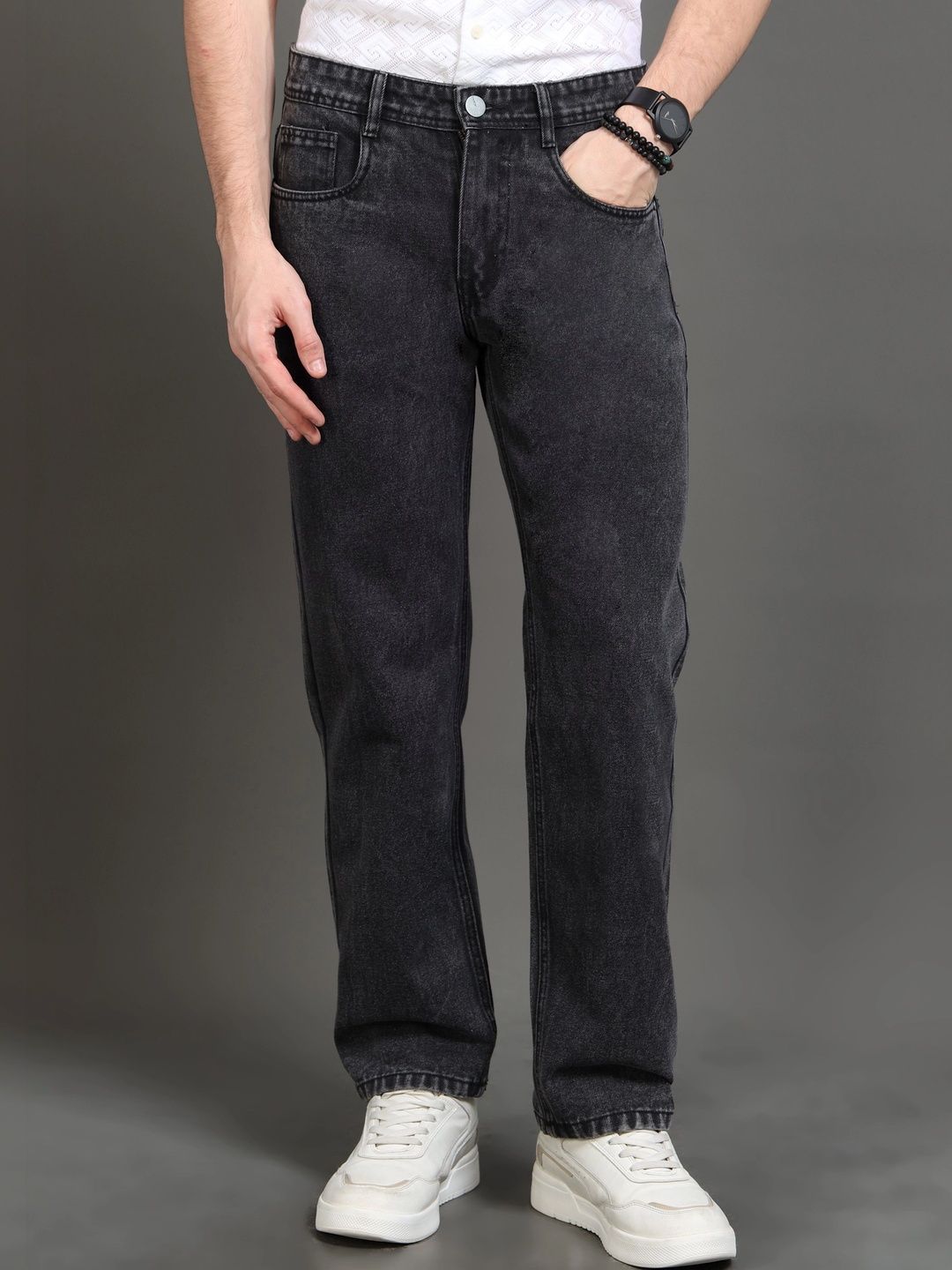 Kolor Fusion Men Loose Straight Fit Mid-Rise Light Fade Jeans