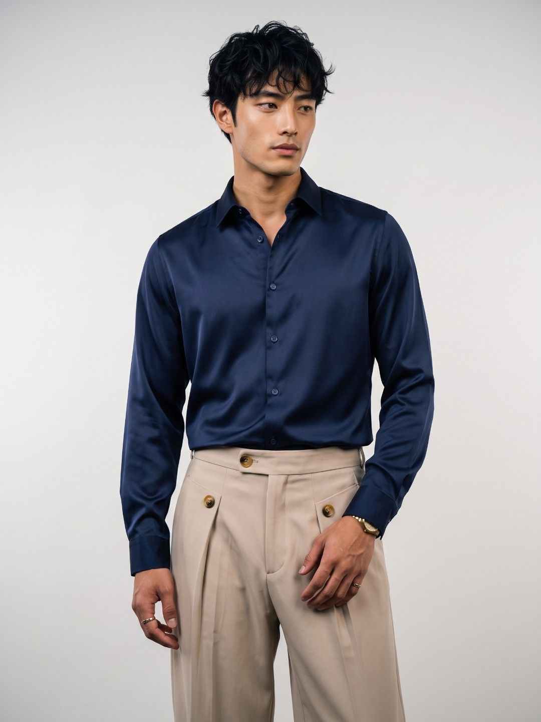 OvrWrk Spread Collar Regular Fit Casual Shirt