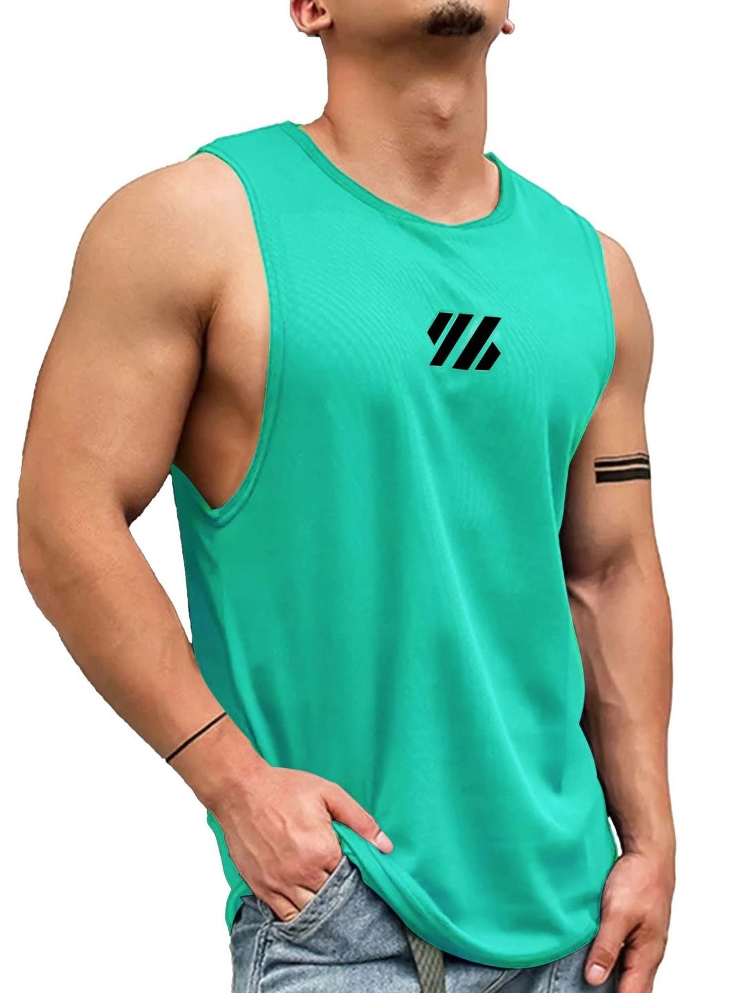 JUMPCUTS Pack of 2 Printed Gym Vest