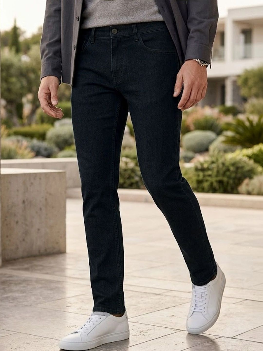 Urbano Fashion Urbano Fashion Men Dark Green Slim Fit Stretchable Jeans