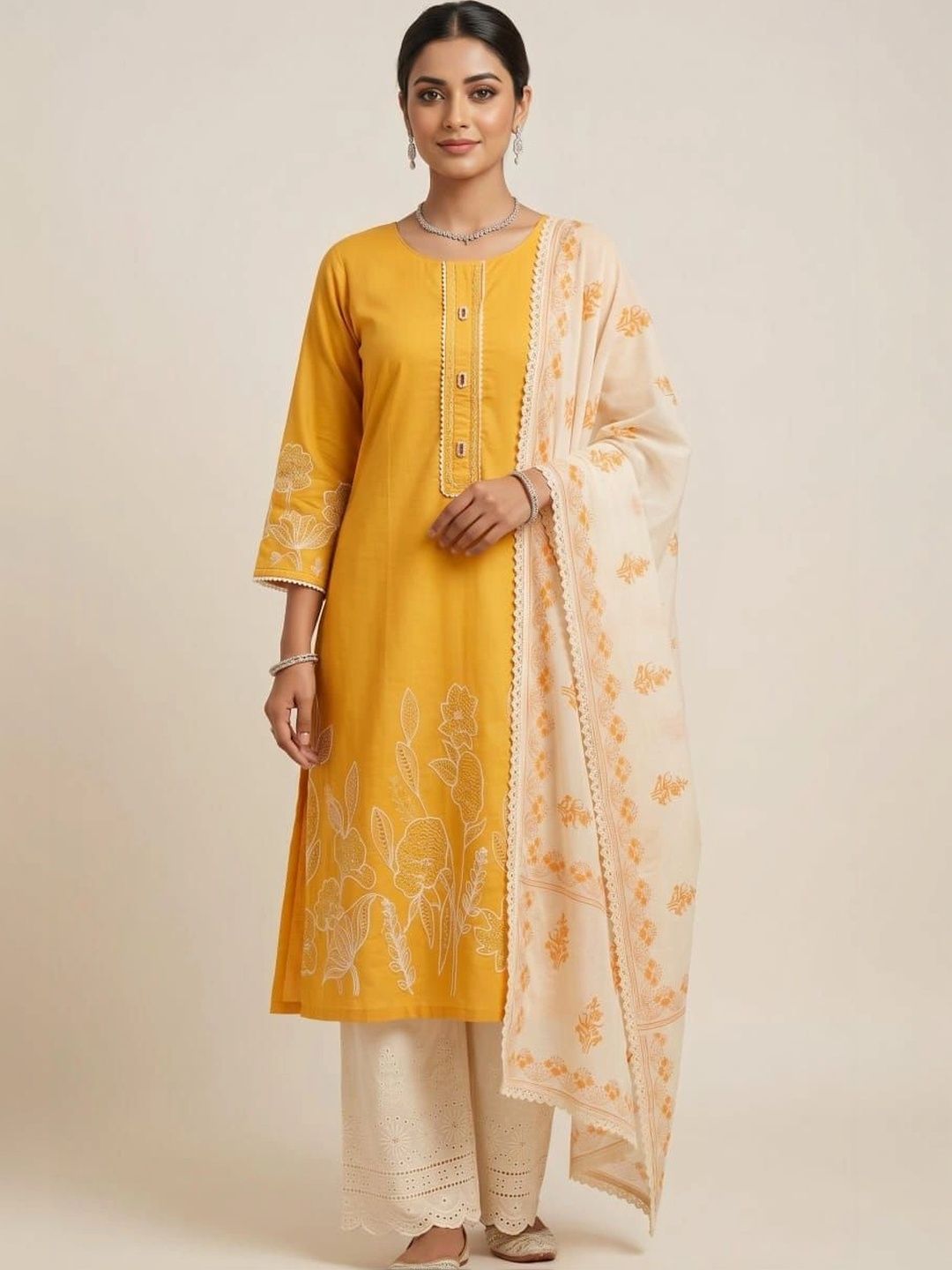 TRUE SISTERS Floral Kurta Set