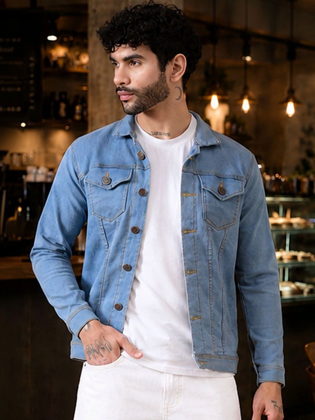 Moda Star Men Outdoor Denim Jacket