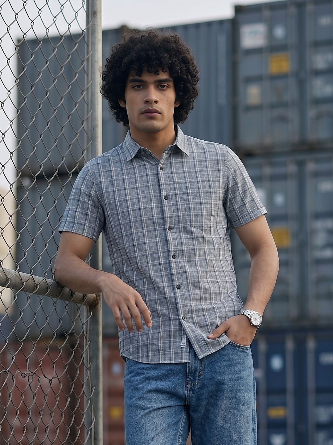 The Roadster Life Co. Slim Fit Checked Casual Shirt