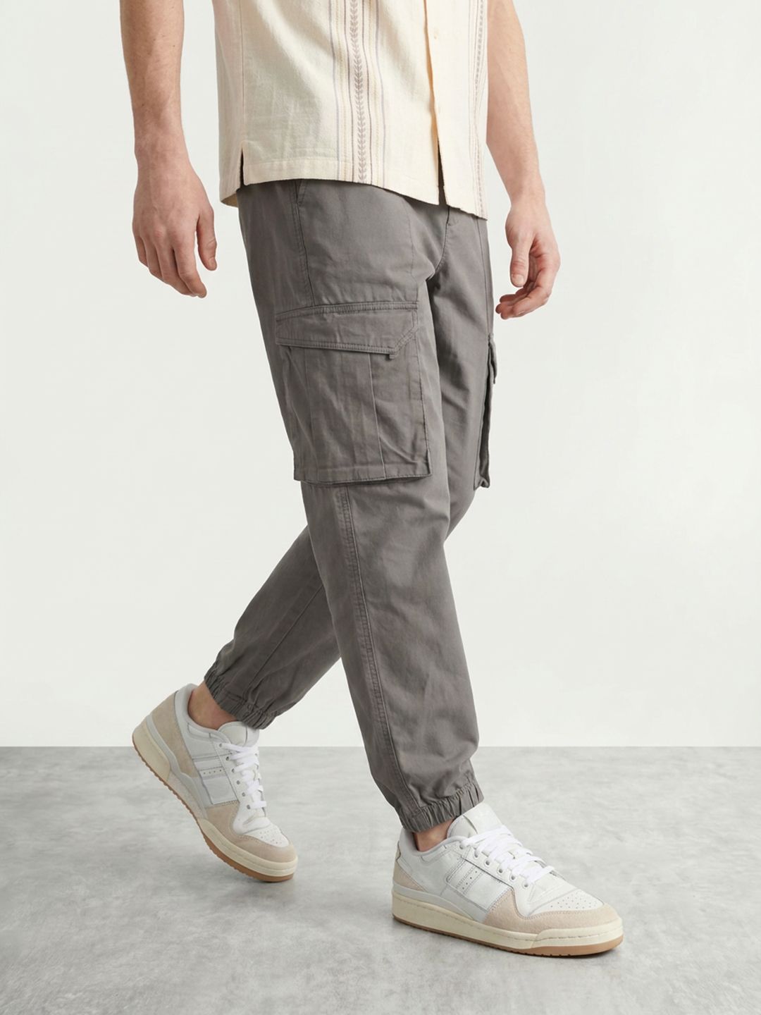Mast & Harbour Mast & Harbour Men Jogger Fit Cargo Casual Trouser