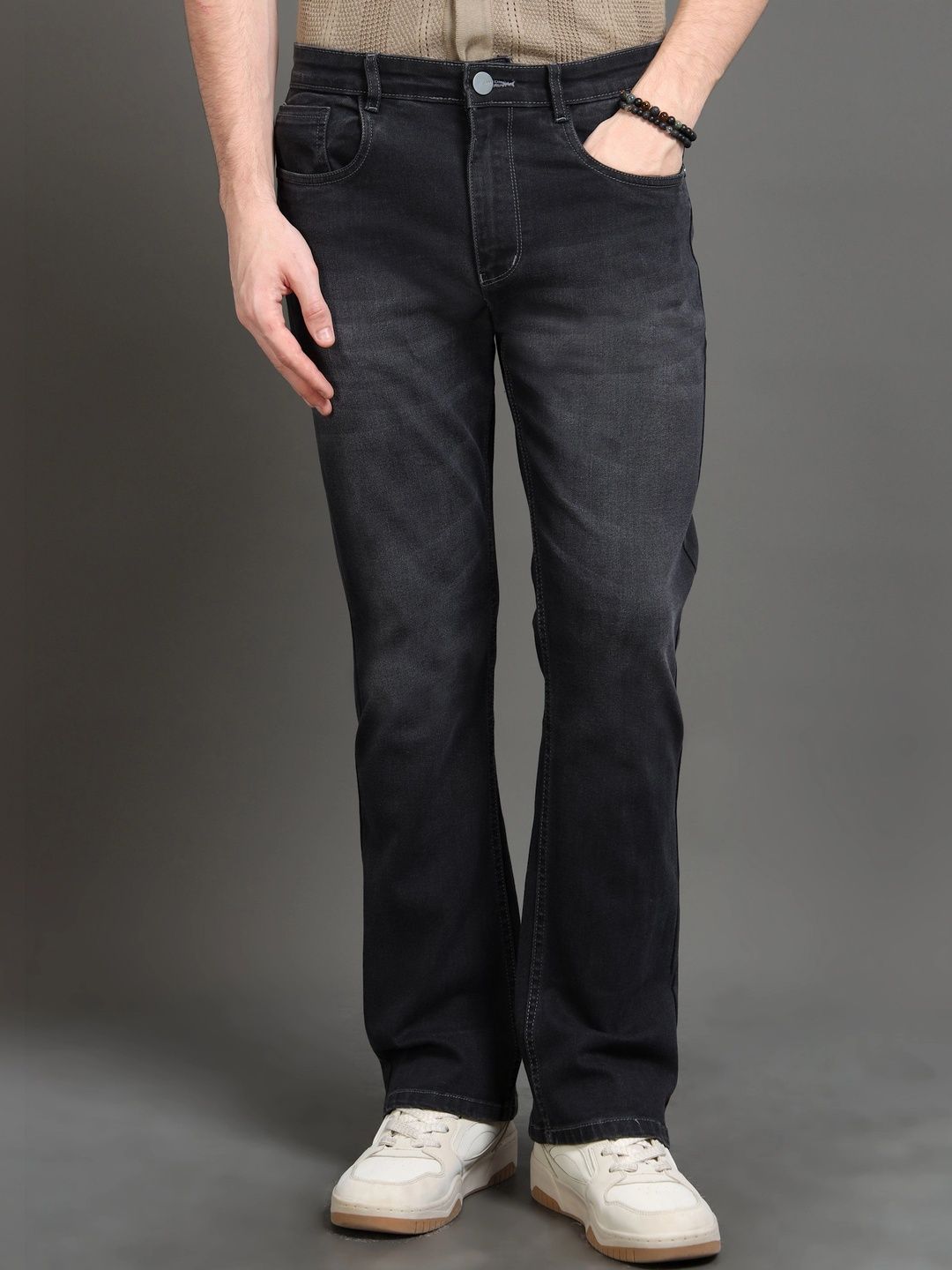 Kolor Fusion Men Smart Bootcut Mid-Rise Light Fade Stretchable Jeans