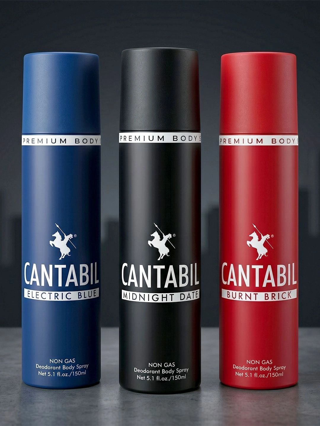 Cantabil Set Of 3 Long Lasting Deodorant - 150ml Each