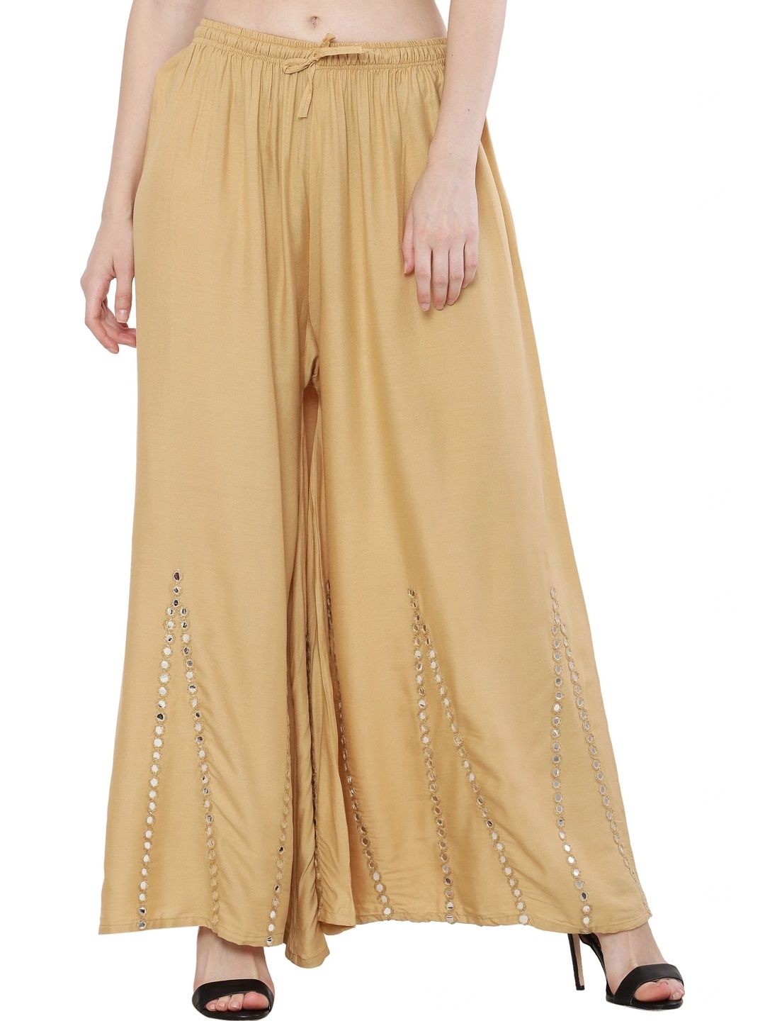 SMASUM Women 2 Knitted Ethnic Palazzos