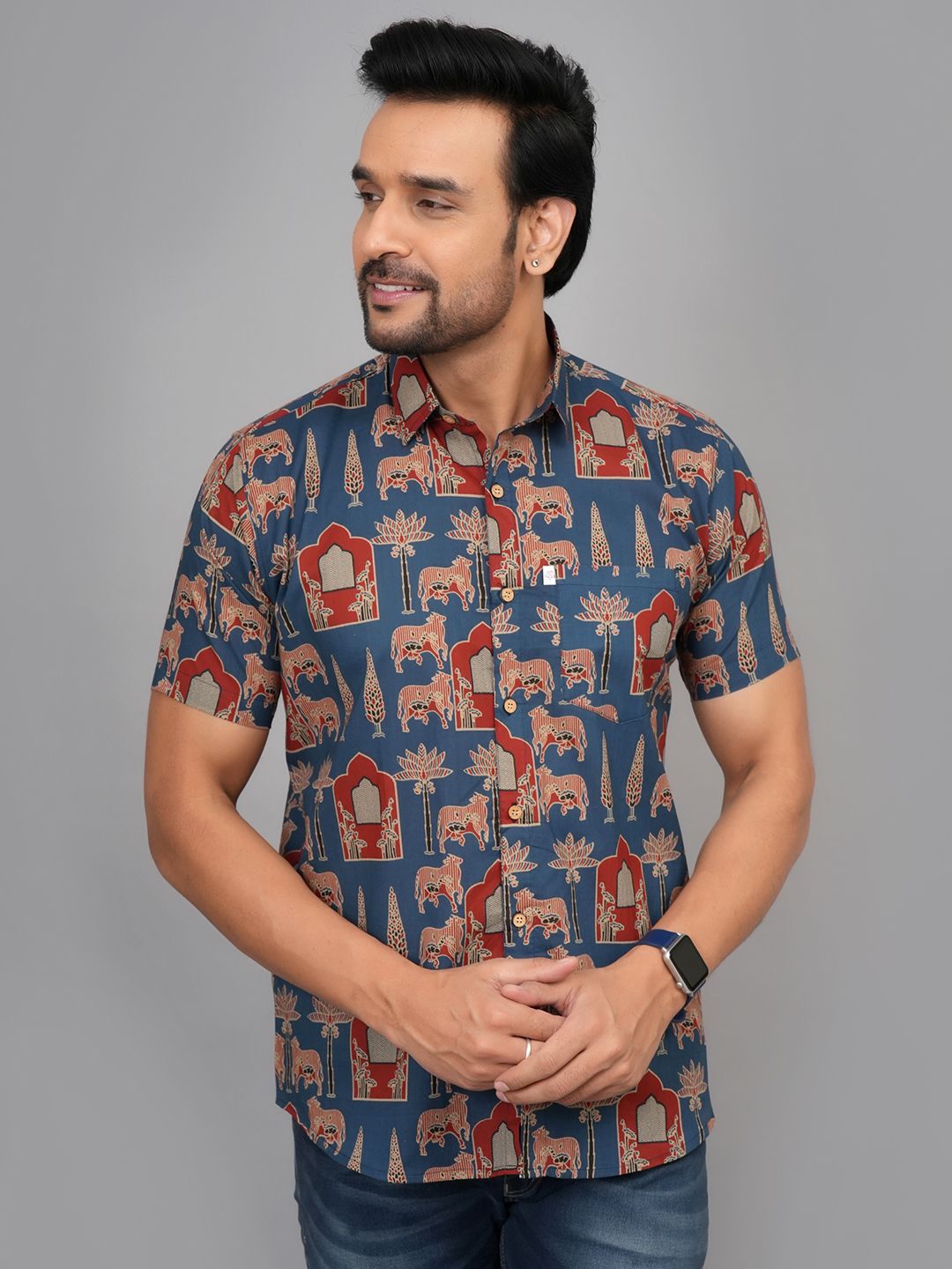 Gulaab Jaipur Men Printed Casual Shirt