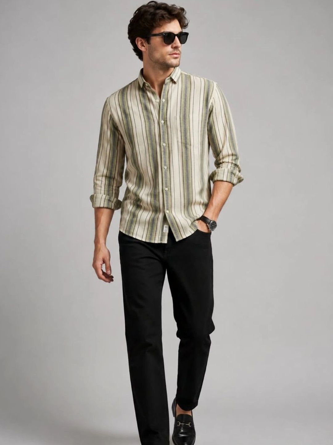 TERROFAB Men Comfort Striped Casual Shirt