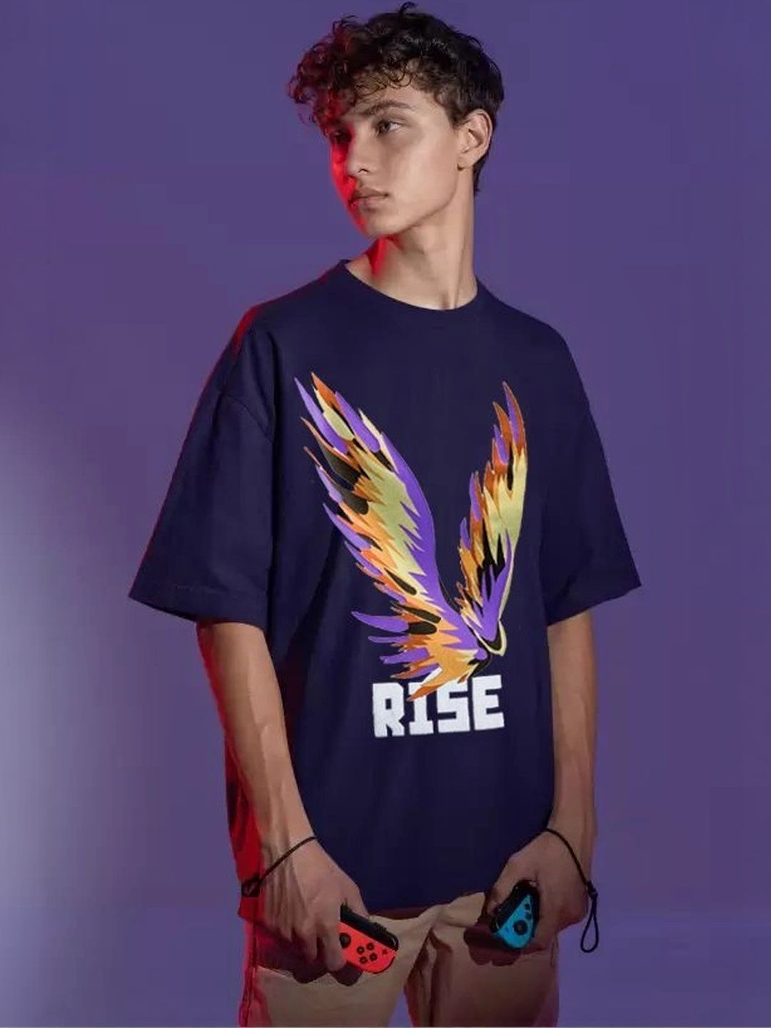 BRIEF CHICKADE Men Printed Drop-Shoulder Sleeves Pure Cotton T-shirt