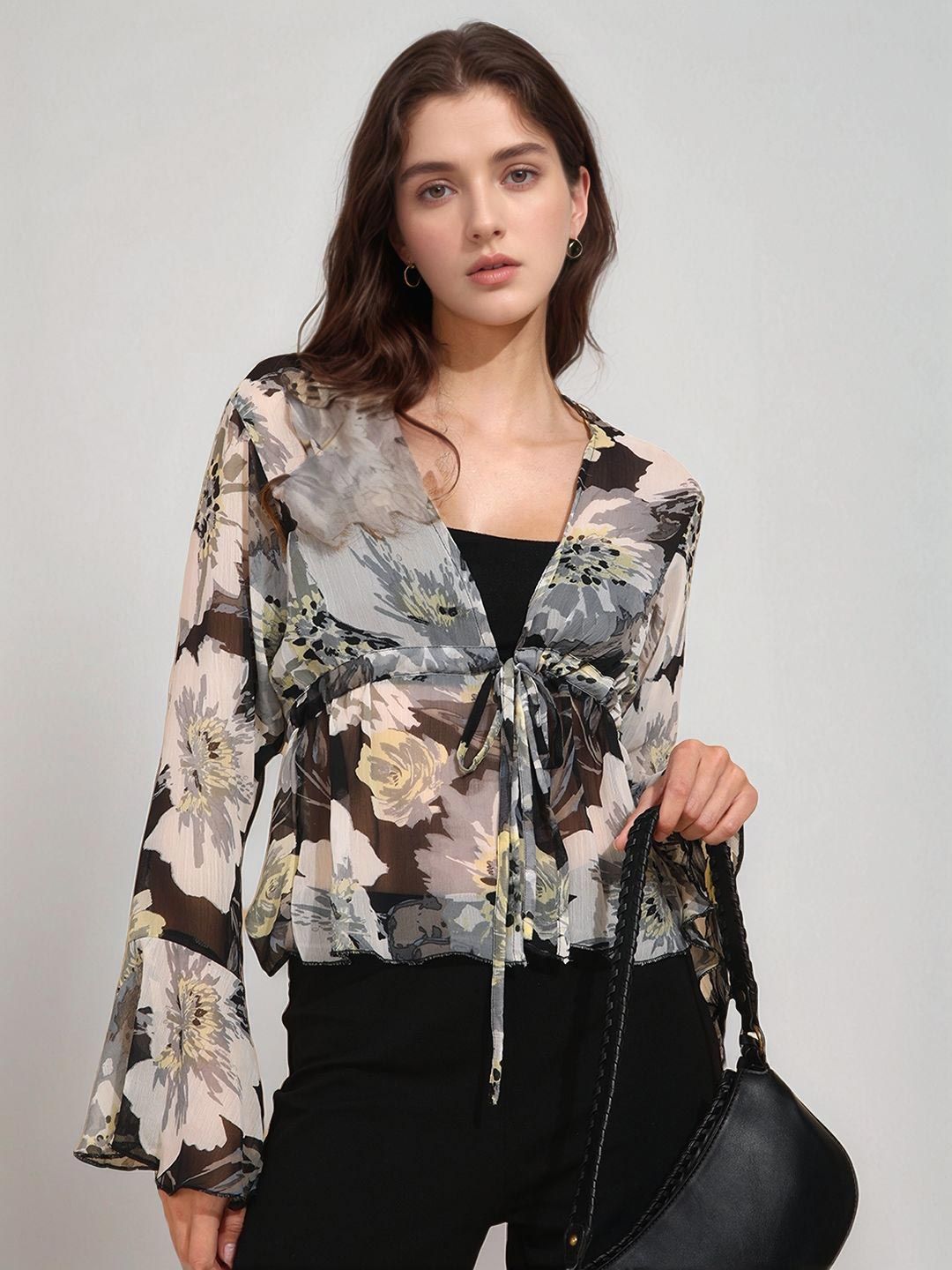 DressBerry DressBerry Women Floral Printed Crop Top