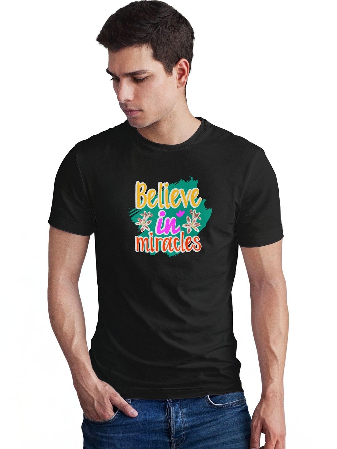 Seekbuylove Men Typography Printed Bio Finish T-shirt