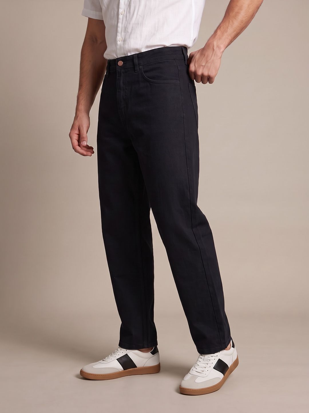 glitchez Men Barrel Fit Stretchable Jeans