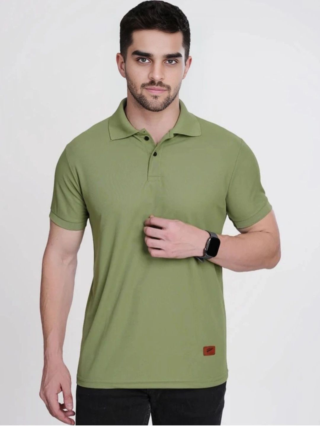 FLORA SHINE Men Polo Collar Slim Fit T-shirt
