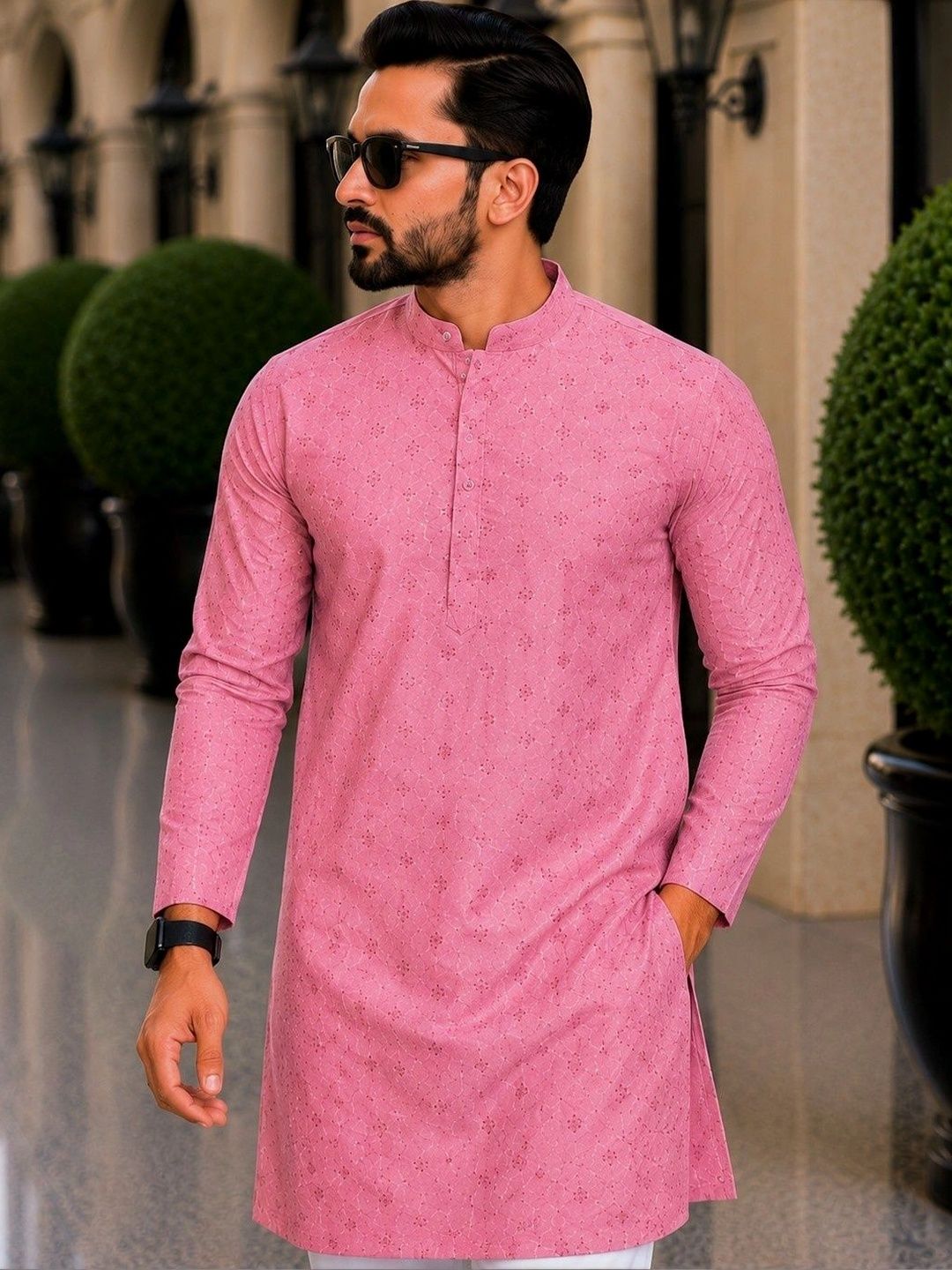 SKYWORRIX Men Ethnic Motifs Printed Kurta