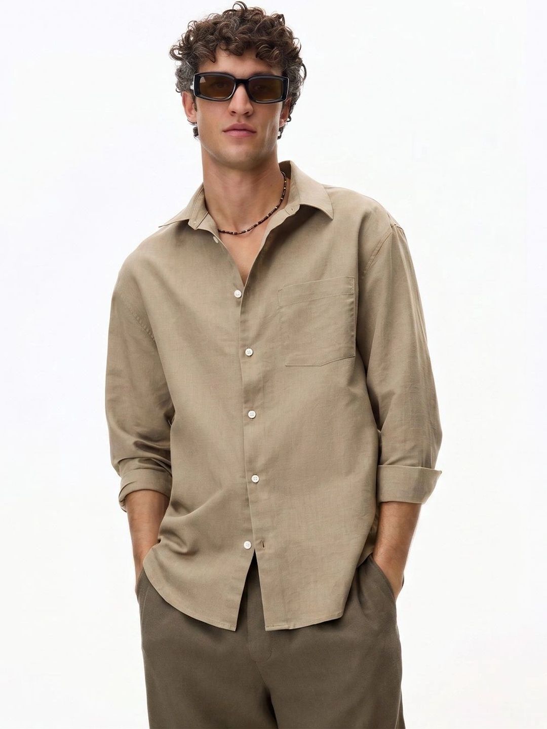 SILISOUL Men Standard Casual Shirt