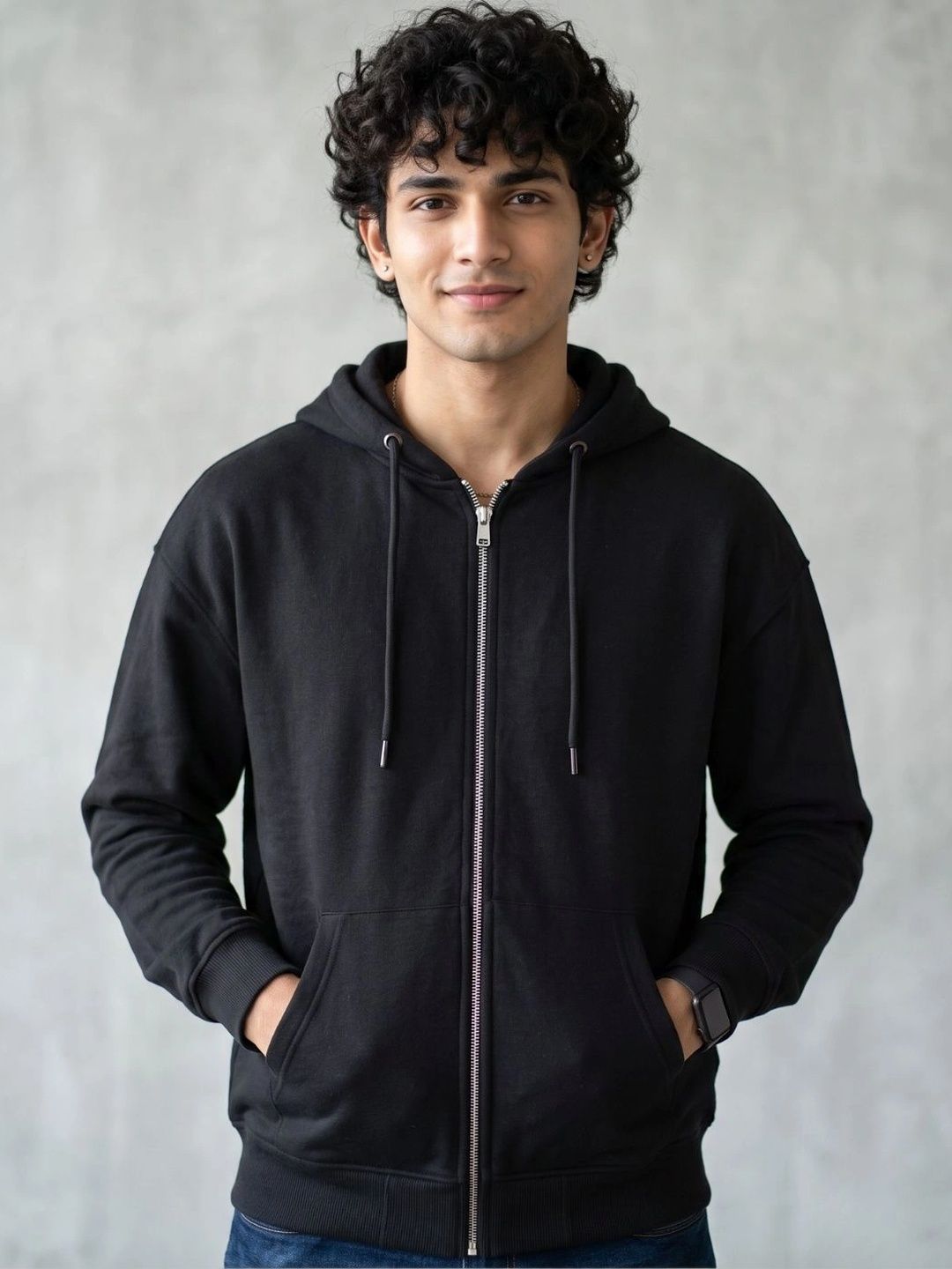 R.Code by The Roadster Life Co. Men Hooded Sweatshirt