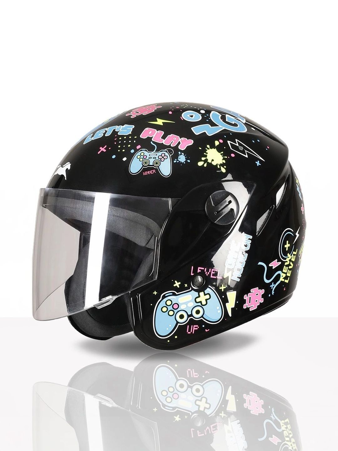TVS Scratch Resistant Open Face Riding Helmet