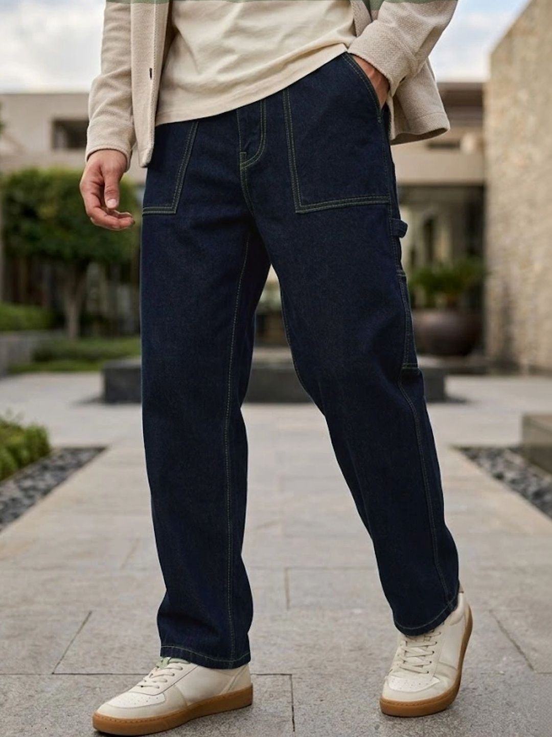 Urbano Fashion Men Carpenter Cargo Relaxed Fit Jeans