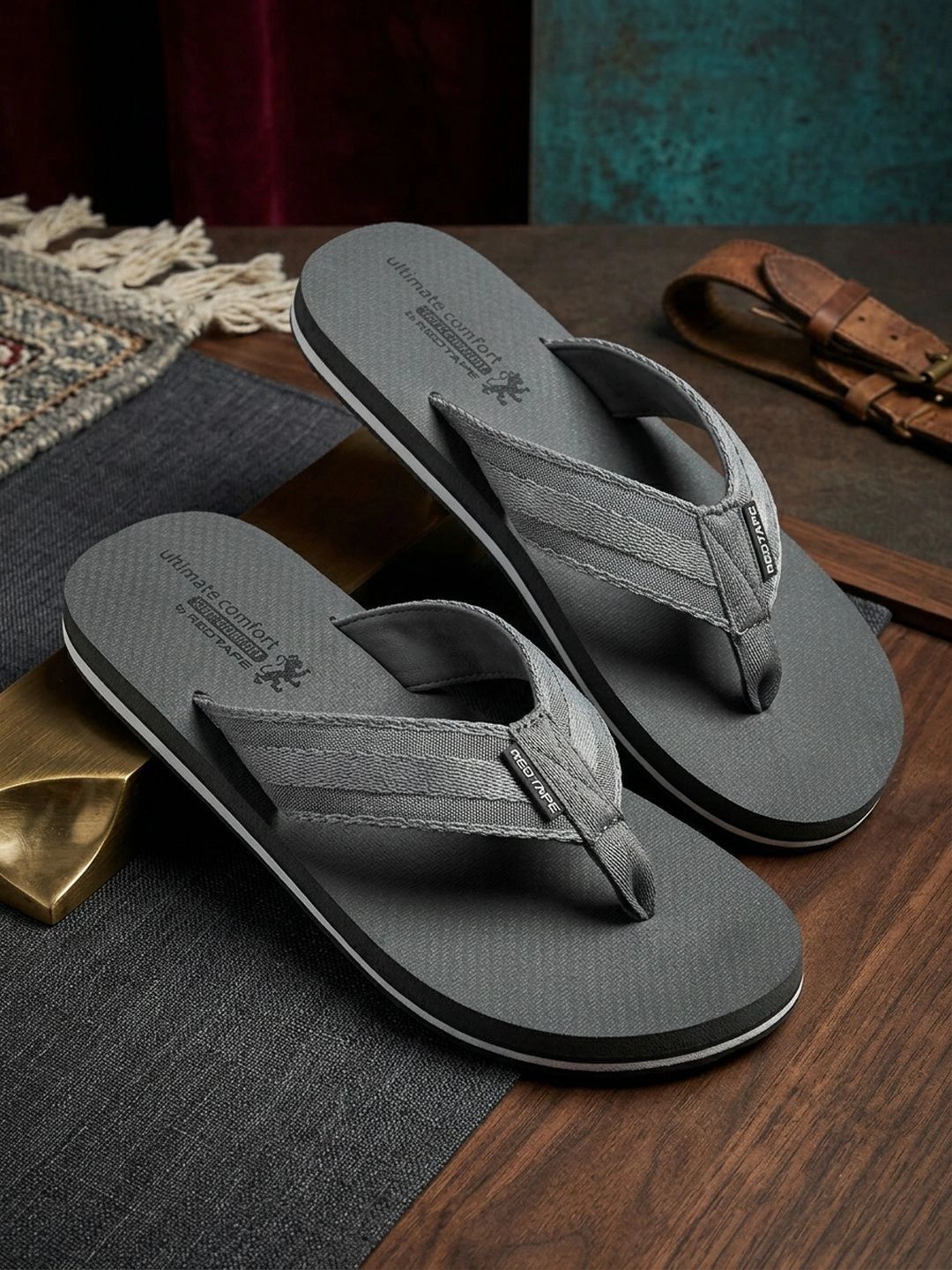 Red Tape Men Thong Flip-Flops