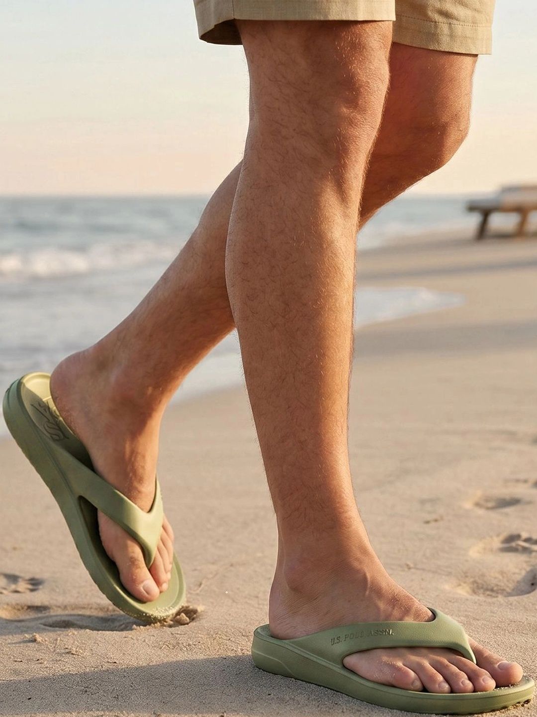 U.S. Polo Assn. Axel 2.0 Dk. Green Cloud Comfort EVA Flip Flop
