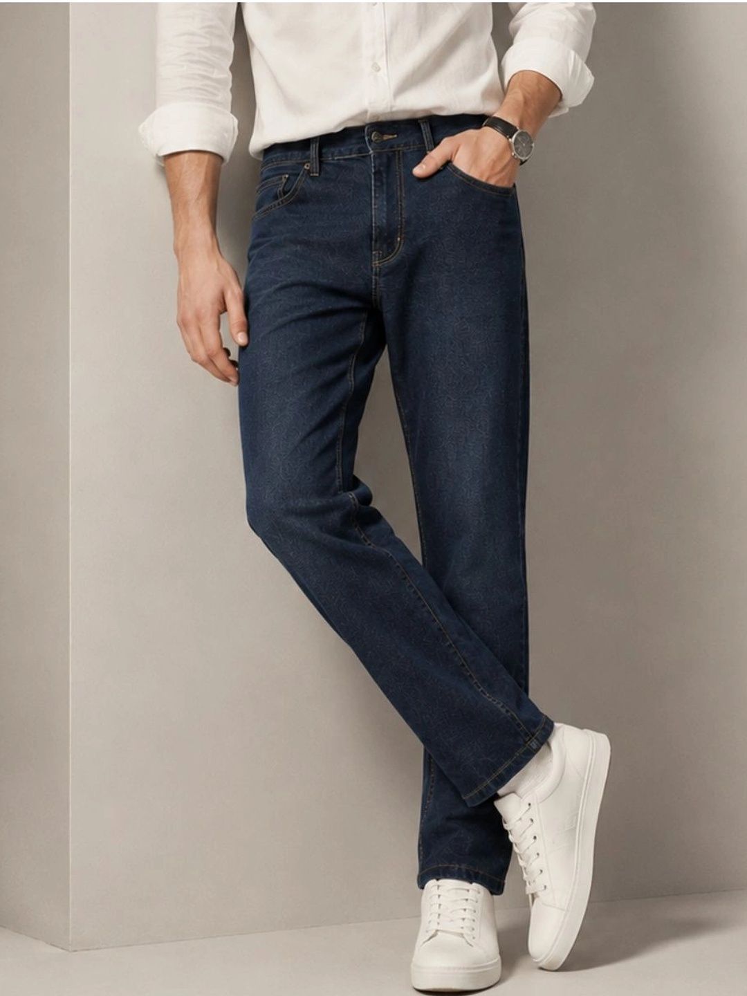 ZUSH Men Straight Fit Mid-Rise Stretchable Jeans